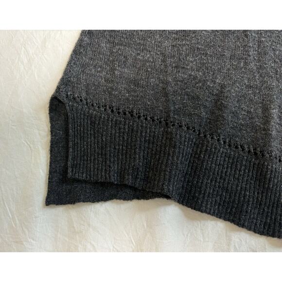 American Eagle Size S Knit Button Up Cardigan Sweater Y2K Preppy Gray Granola - Picture 7 of 11